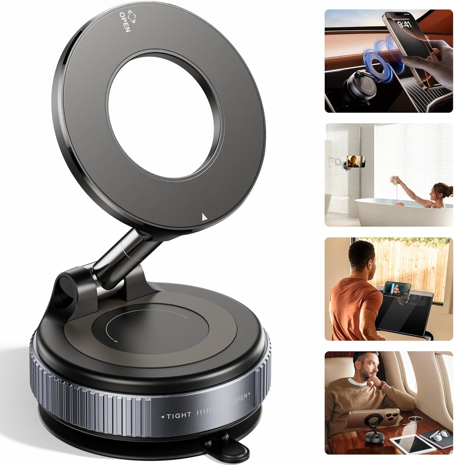 NOUVEAU SUPPORT DE TELEPHONE K007, MAGNETIQUE ,RETRACTABLE, SUPER PUISSANT,ROTATIF 360°