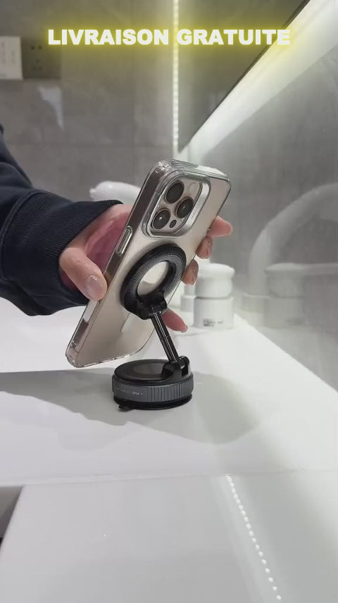 NOUVEAU SUPPORT DE TELEPHONE K007, MAGNETIQUE ,RETRACTABLE, SUPER PUISSANT,ROTATIF 360°